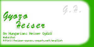 gyozo heiser business card